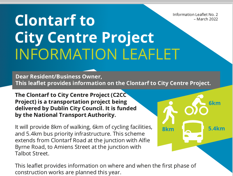 Clontarf to City Centre Works Information Leaflet